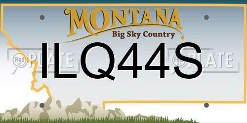 ILQ44S Montana License Plate