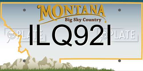 ILQ92I Montana License Plate