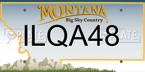 ILQA48 Montana License Plate
