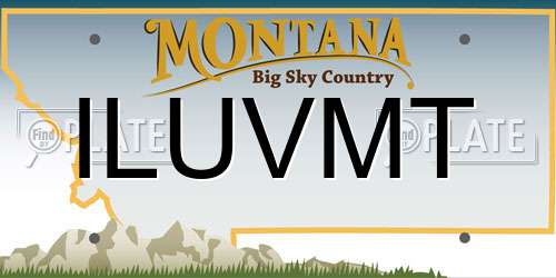 ILUVMT Montana License Plate