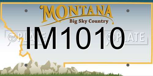 IM1010 Montana License Plate