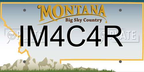 IM4C4R Montana License Plate