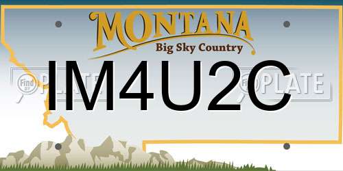 IM4U2C Montana License Plate