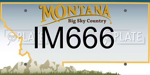 IM666 Montana License Plate