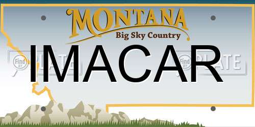 IMACAR Montana License Plate