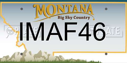 IMAF46 Montana License Plate