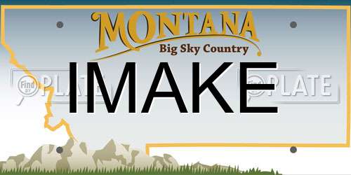 IMAKE Montana License Plate