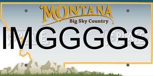 IMGGGGS Montana License Plate