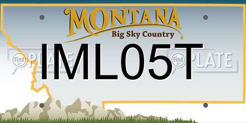 IML05T Montana License Plate