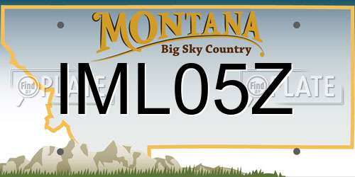 IML05Z Montana License Plate