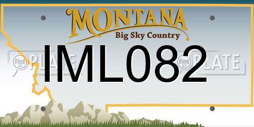 IML082 Montana License Plate