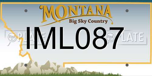 IML087 Montana License Plate