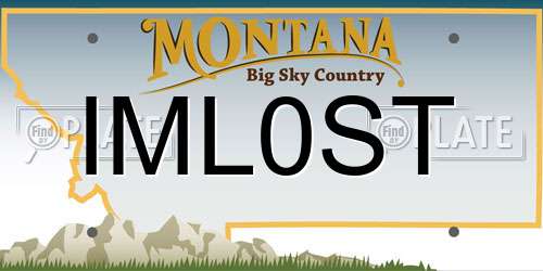 IML0ST Montana License Plate