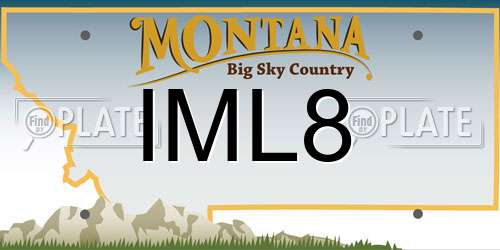 IML8 Montana License Plate
