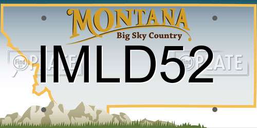 IMLD52 Montana License Plate