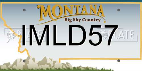 IMLD57 Montana License Plate