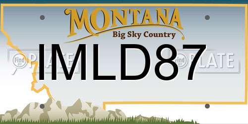 IMLD87 Montana License Plate