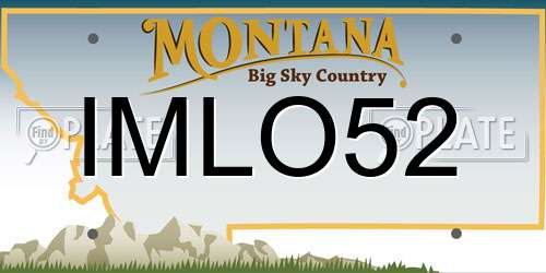 IMLO52 Montana License Plate
