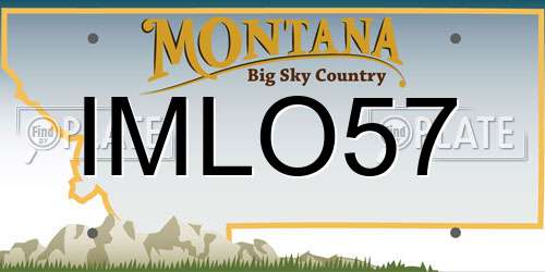 IMLO57 Montana License Plate