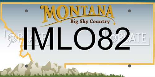 IMLO82 Montana License Plate