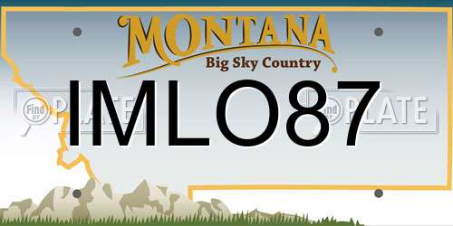 IMLO87 Montana License Plate