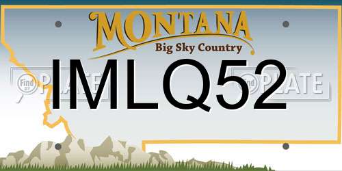 IMLQ52 Montana License Plate