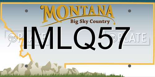 IMLQ57 Montana License Plate