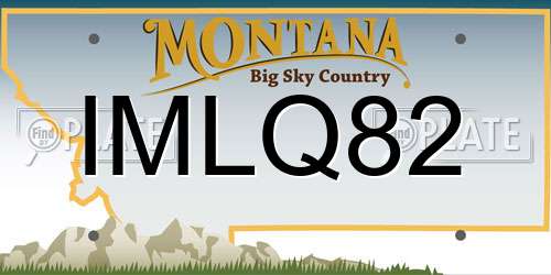 IMLQ82 Montana License Plate