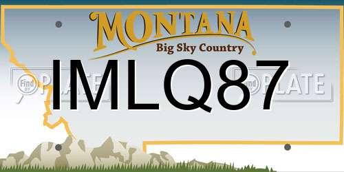 IMLQ87 Montana License Plate