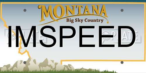 IMSPEED Montana License Plate