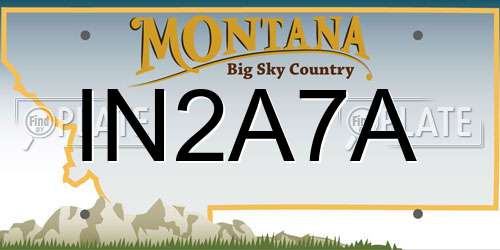 IN2A7A Montana License Plate