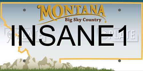INSANE1 Montana License Plate