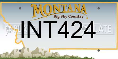 INT424 Montana License Plate