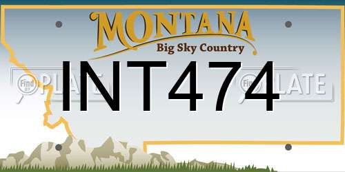 INT474 Montana License Plate