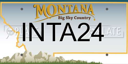 INTA24 Montana License Plate