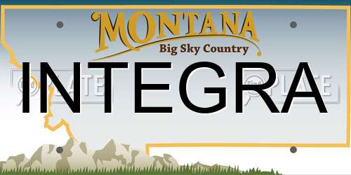 INTEGRA Montana License Plate