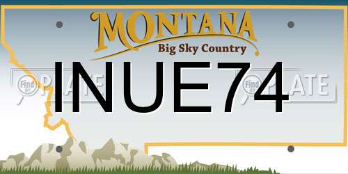 INUE74 Montana License Plate