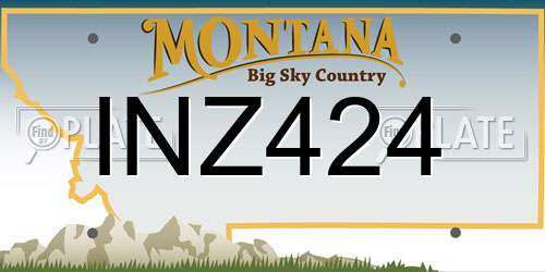 INZ424 Montana License Plate