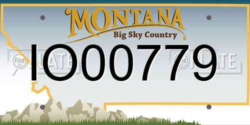 IO00779 Montana License Plate