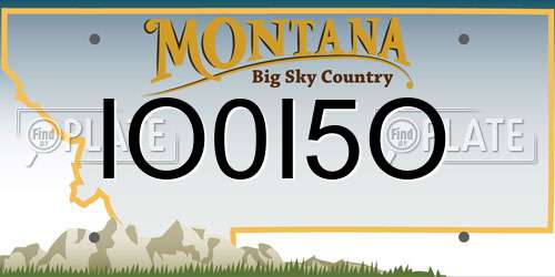 IO0I5O Montana License Plate
