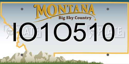 IO1O510 Montana License Plate