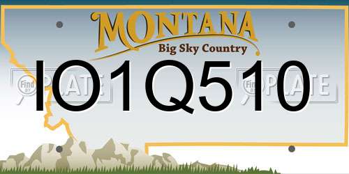 IO1Q510 Montana License Plate