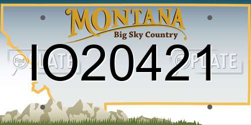 IO20421 Montana License Plate