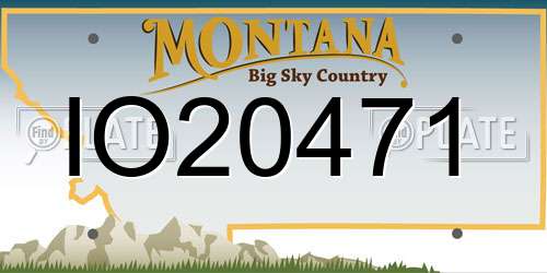 IO20471 Montana License Plate