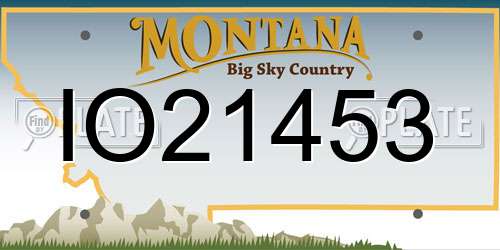 IO21453 Montana License Plate