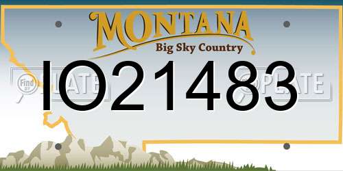 IO21483 Montana License Plate