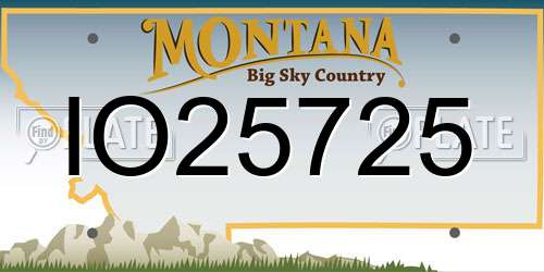 IO25725 Montana License Plate