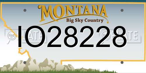 IO28228 Montana License Plate