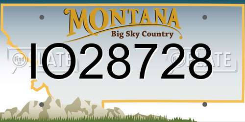 IO28728 Montana License Plate