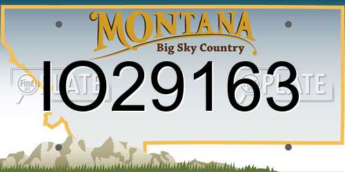 IO29163 Montana License Plate